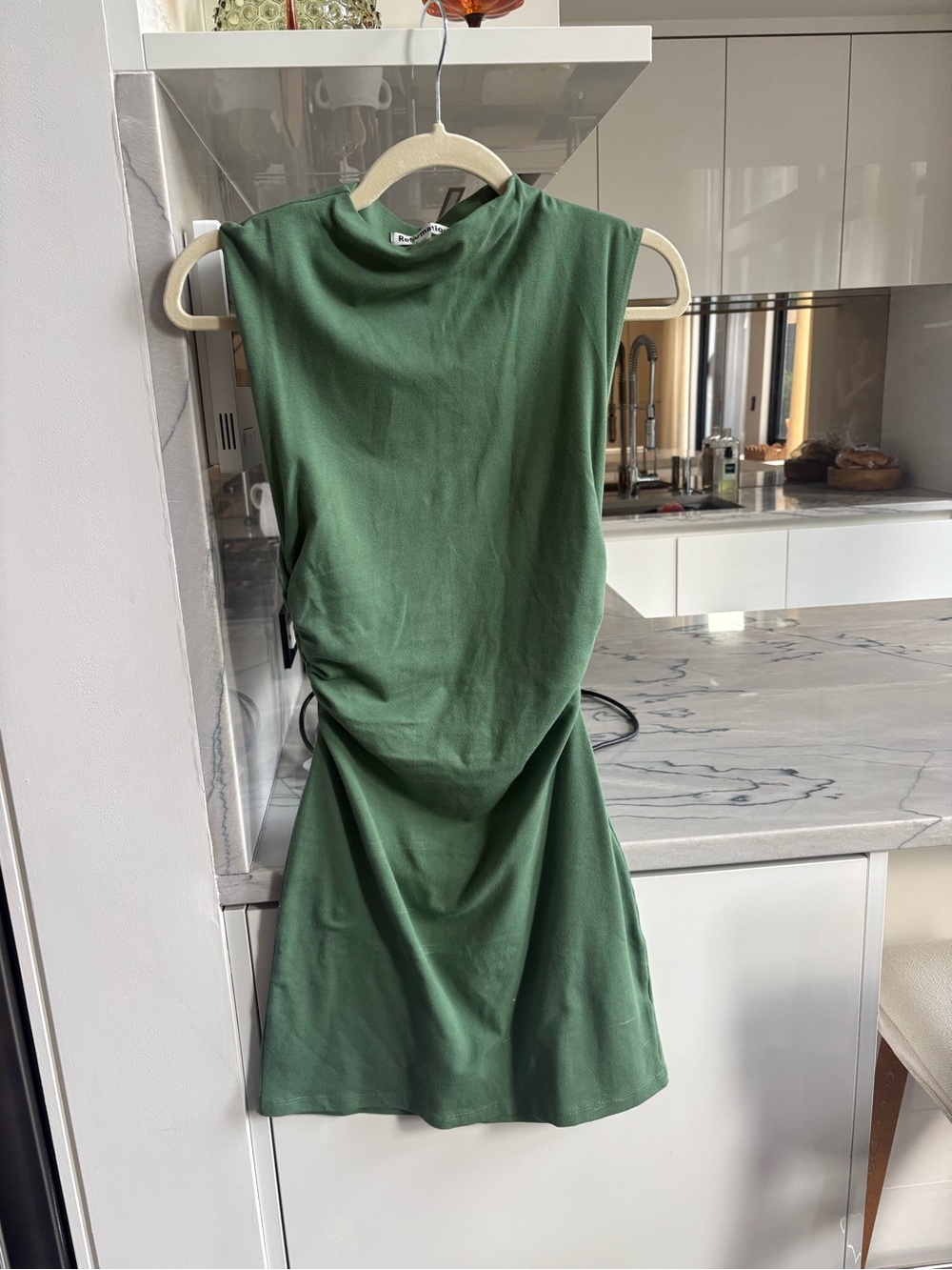 Reformation Green Ruched Women’s Dress